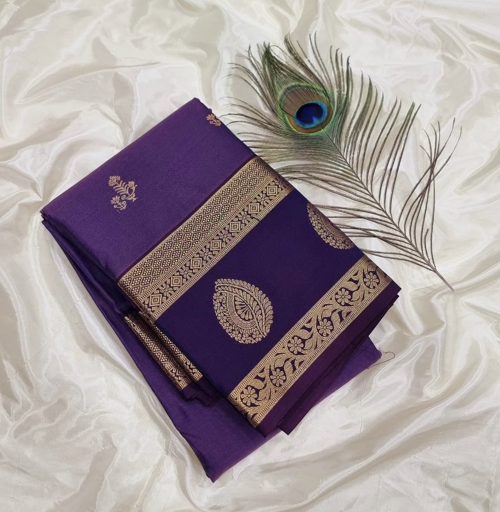Purple Gold Saree